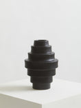 Load image into Gallery viewer, Fabia Black Large Step Design Vase