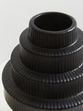 Load image into Gallery viewer, Fabia Black Large Step Design Vase