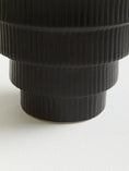 Load image into Gallery viewer, Fabia Black Large Step Design Vase