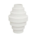 Load image into Gallery viewer, White Large Step Design Vase | Fabia