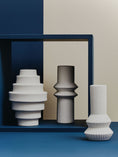 Load image into Gallery viewer, White Large Step Design Vase | Fabia