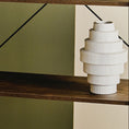 Load image into Gallery viewer, White Large Step Design Vase | Fabia