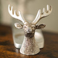 Load image into Gallery viewer, Silver Stag 3 Pillar Candle Holder