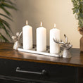Load image into Gallery viewer, Silver Stag 3 Pillar Candle Holder
