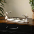Load image into Gallery viewer, Silver Stag 3 Pillar Candle Holder