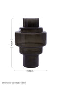 Load image into Gallery viewer, Cayden Small Black Smoked Glass Vase