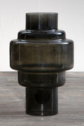 Load image into Gallery viewer, Cayden Small Black Smoked Glass Vase