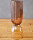 Load image into Gallery viewer, Large Amber and Brown Glass Vase | Esma