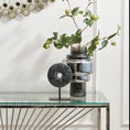 Load image into Gallery viewer, Cayden Small Smoked Black And Silver Vase