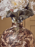 Load image into Gallery viewer, Garan Brown Marble Effect Glass Vase