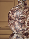 Load image into Gallery viewer, Garan Brown Marble Effect Glass Vase
