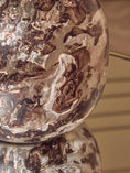 Load image into Gallery viewer, Garan Brown Marble Effect Glass Vase