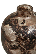 Load image into Gallery viewer, Garan Brown Marble Effect Glass Vase