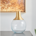 Load image into Gallery viewer, Glass and Gold Small Vase | Glynn