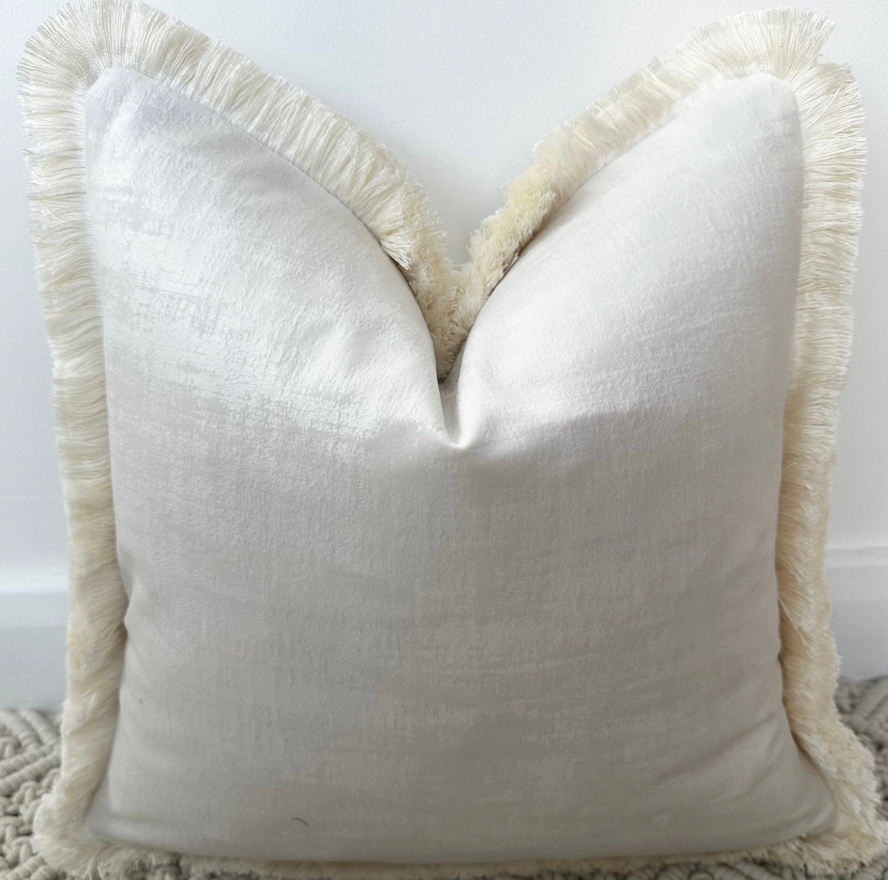 The Couture Cushion | The Fringed Ivory Dolce – The Couture Cushion Ltd