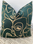 Load image into Gallery viewer, The Emerald Green and Gold Face - 16" x 16"