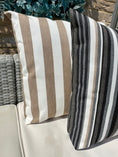 Load image into Gallery viewer, The Couture Cushion - The Outdoor Beige Stripe - Style No. 72