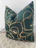 Load image into Gallery viewer, The Emerald Green and Gold Face - 16" x 16"