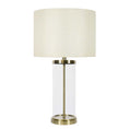 Load image into Gallery viewer, Adelia Antique Brass & Glass Table Lamp