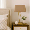 Load image into Gallery viewer, Lizzie Antique Brass & Champagne Touch Table Lamp