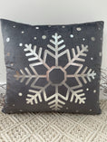 Load image into Gallery viewer, The Grey Snowflake Christmas Soft Velvet Cushion