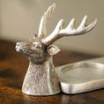 Load image into Gallery viewer, Silver Stag 3 Pillar Candle Holder
