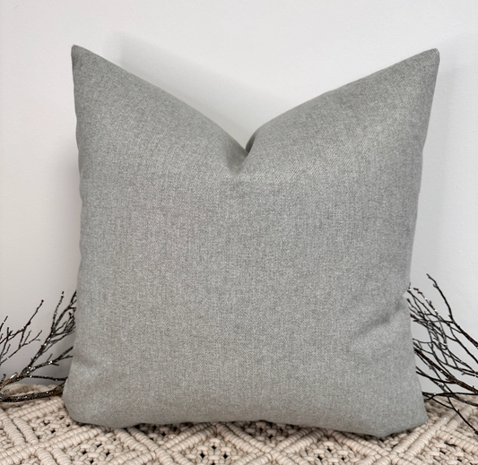 The Soft Cool Blue Grey Herringbone - 18" x 18"