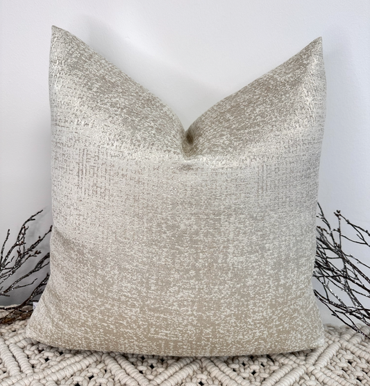 The Sparkly Ivory Textured - 18" x 18"