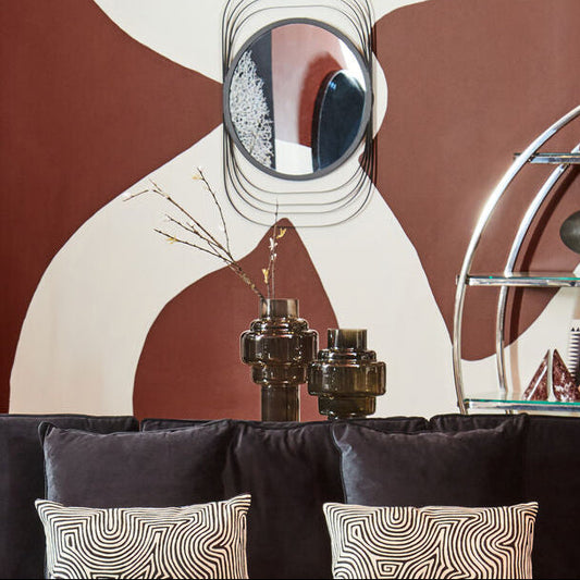 Cayden Small Black Smoked Glass Vase