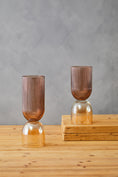 Load image into Gallery viewer, Large Amber and Brown Glass Vase | Esma
