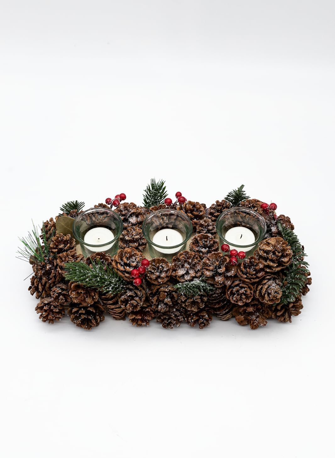 Christmas Pinecones Tea Light Candle Holder