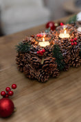 Load image into Gallery viewer, Christmas Pinecones Tea Light Candle Holder
