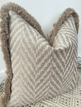 Load image into Gallery viewer, The Beige Michi Fringed In Light Tan  - 16" x 16"

