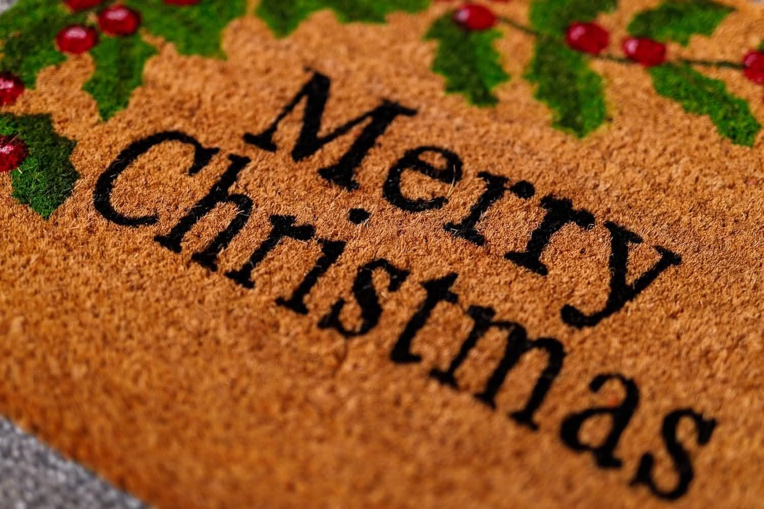 Xmas Non-Slip Coir Doormat