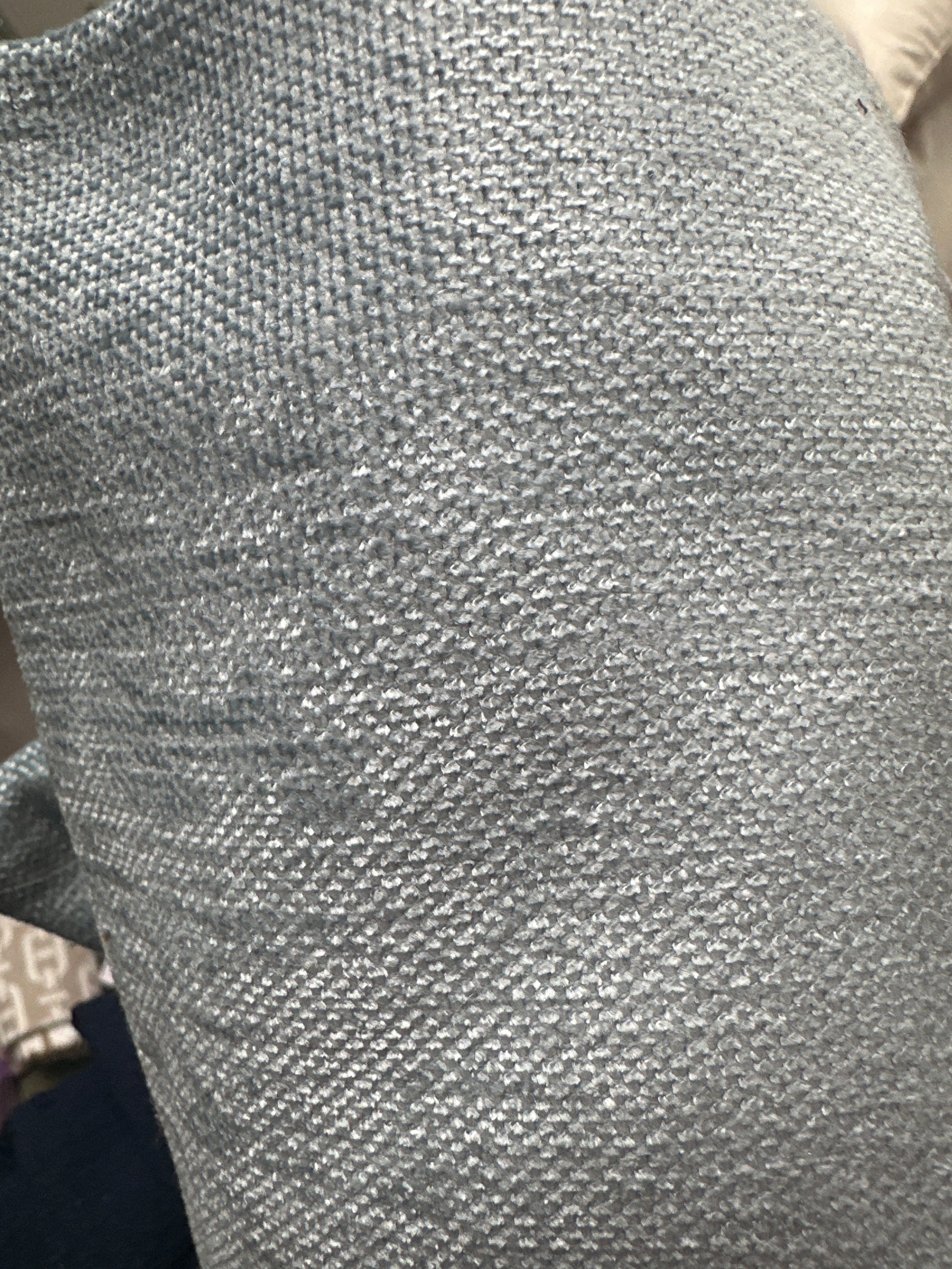 The Baby Blue Chenille - 24” x 24”