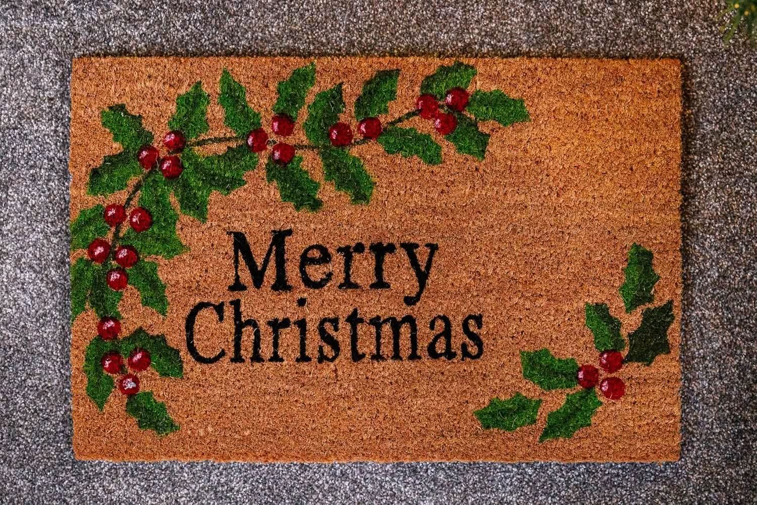 Xmas Non-Slip Coir Doormat