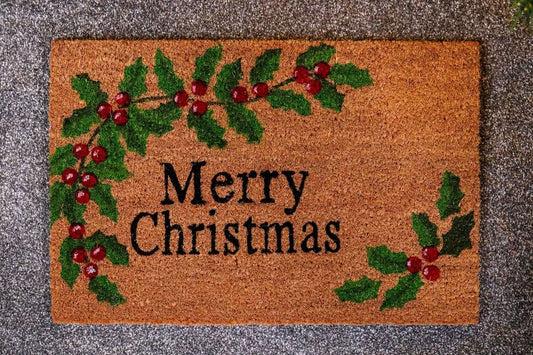 Xmas Non-Slip Coir Doormat