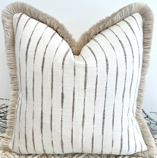 The Stone Heron Fringed In Pebble - Style No. 240