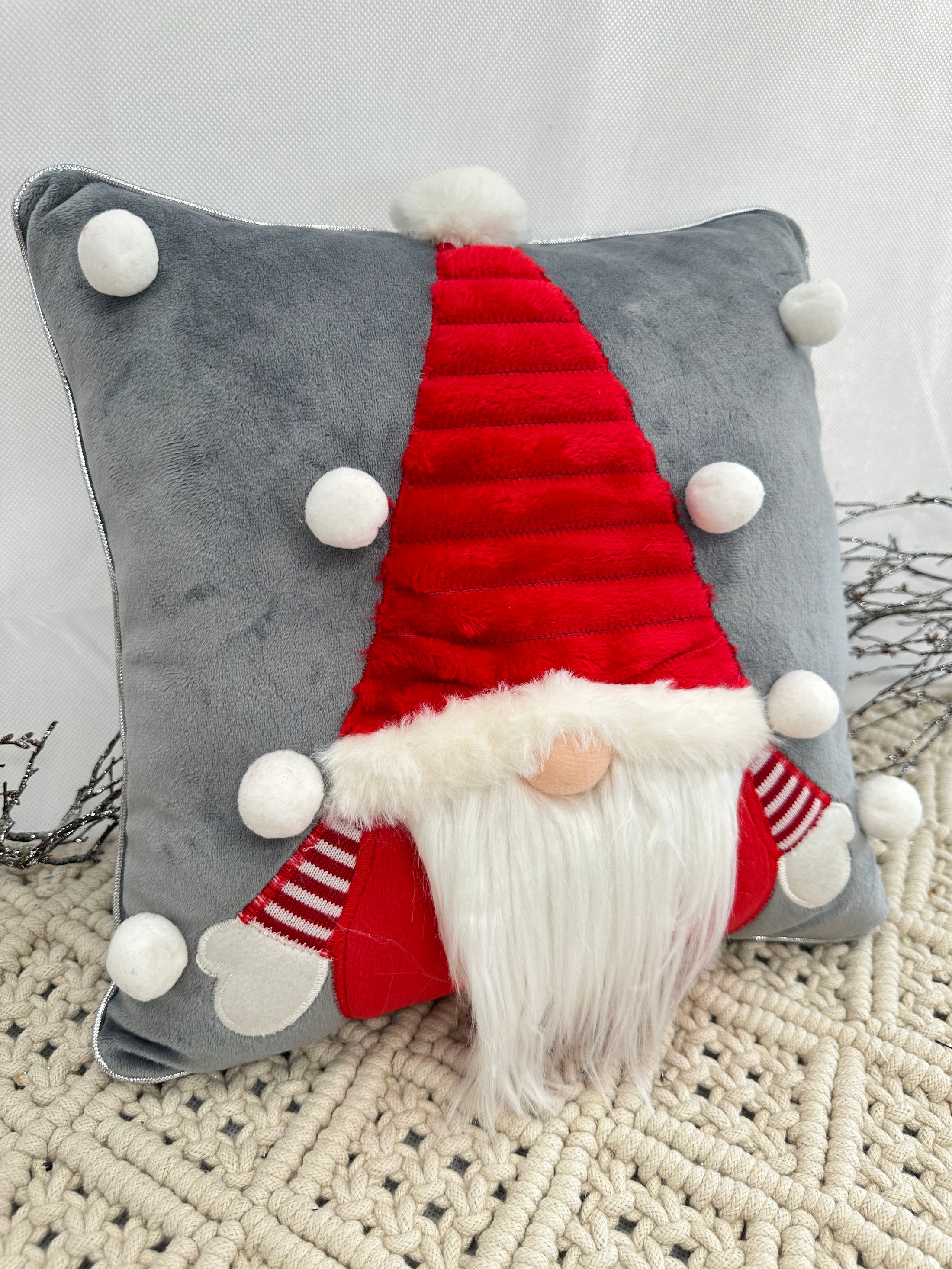 The Red Luxury Gonk Christmas Cushion