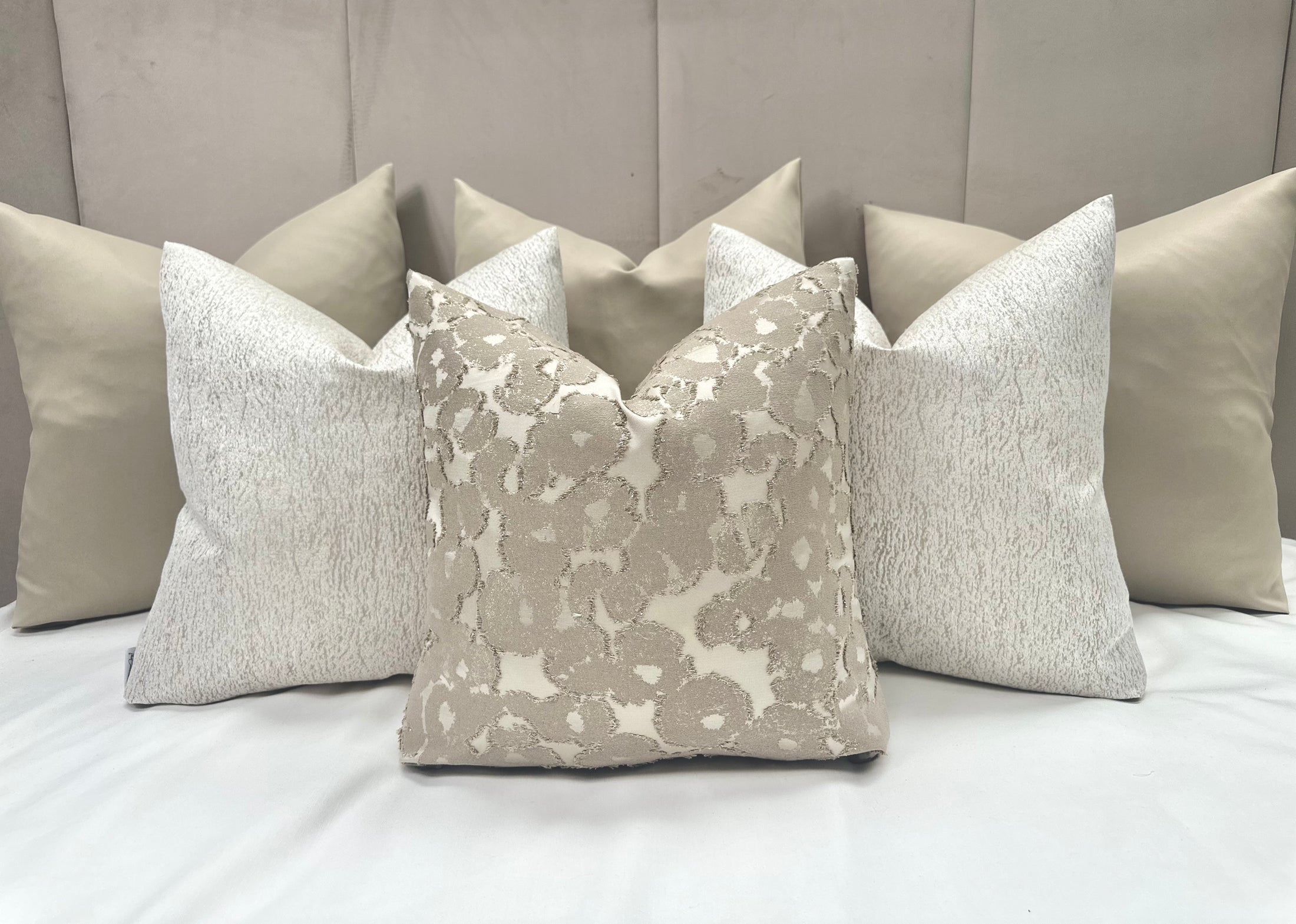 The Luxury Taupe Lucye Bed Set