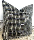 Load image into Gallery viewer, The Navy Woven and ROMO Velvet Cushion - 16” x 16”
