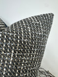 Load image into Gallery viewer, The Navy Woven and ROMO Velvet Cushion - 16” x 16”
