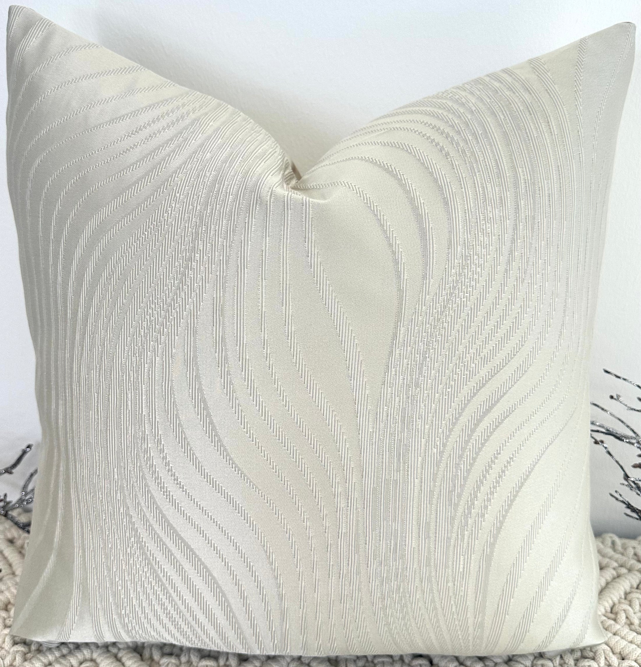 The Swirl Champagne - 16" x 16"