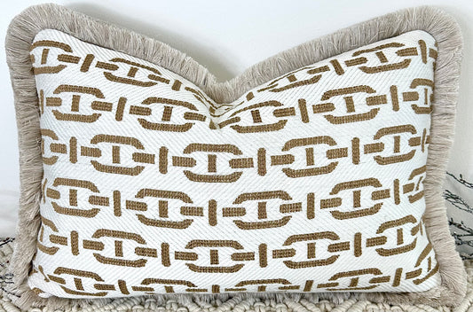 Andrew Martin Luxury Bespoke Cushion - Burlington Tan - Stain Repellant