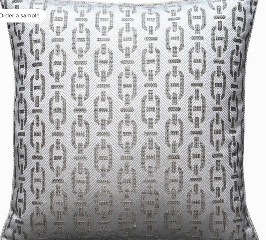 Andrew Martin Luxury Bespoke Cushion - Burlington Cloud - Stain Repellant