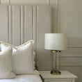 Load image into Gallery viewer, Adelia Antique Brass & Glass Table Lamp
