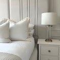 Load image into Gallery viewer, Adelia Antique Brass & Glass Table Lamp
