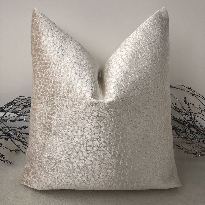 Cream and discount silver cushions