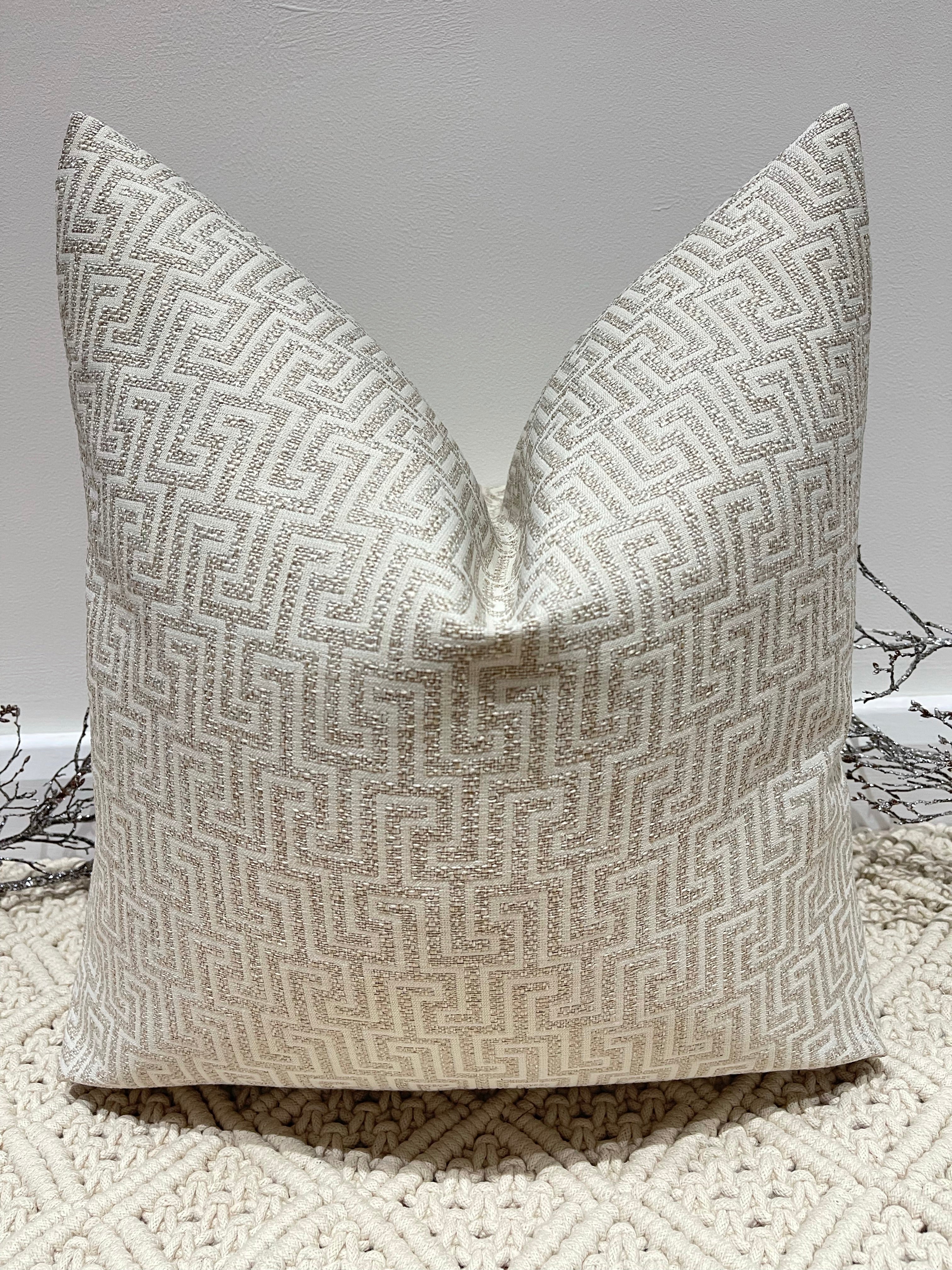 Grey and taupe cushions sales